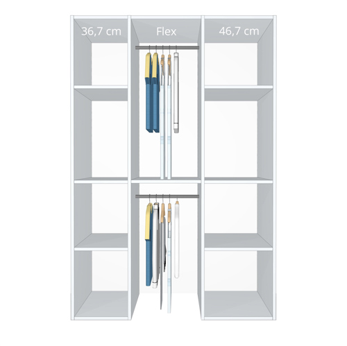 Inventar fra bredde 120 cm til 140 cm - Celebert - Model B